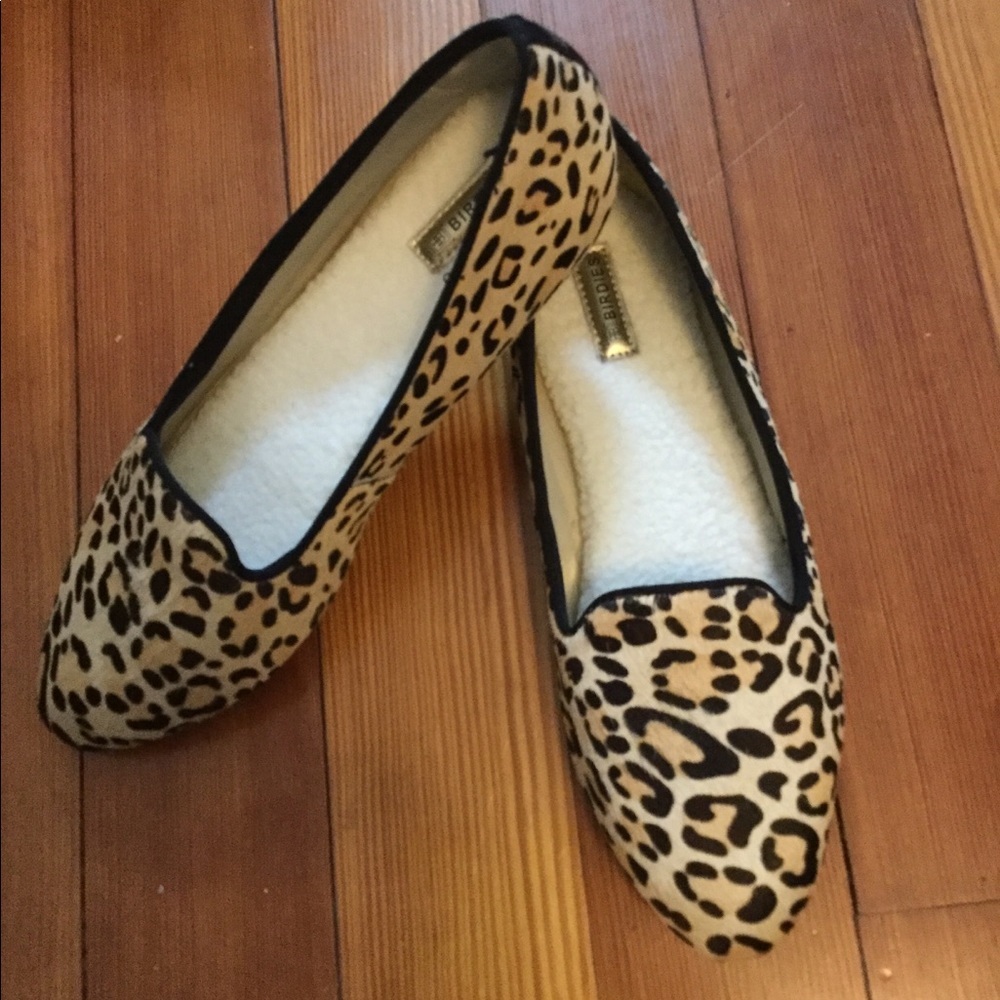 Brand new Birdies calf hair flats
